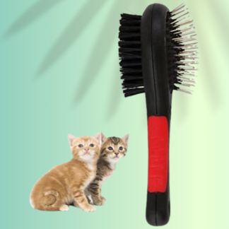 Wicemoon, doppelseitiger Kamm für Hunde/Katzen, flexibler Griff, Fellpflege